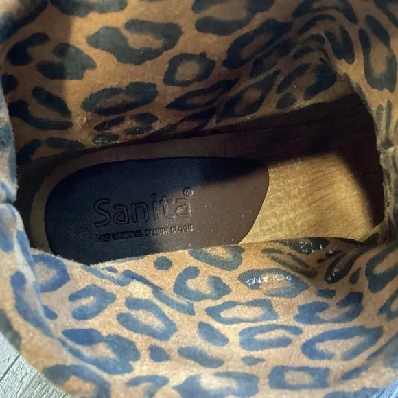 Sanita Wooden Clog Boot Size 37