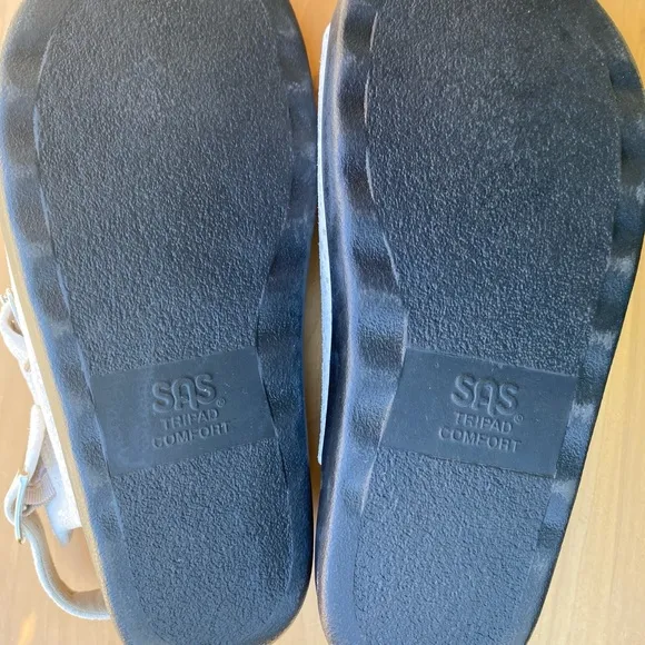 SAS Women's, Relaxed Sandal, Leather, Vanilla, Size 10 ½ Wide