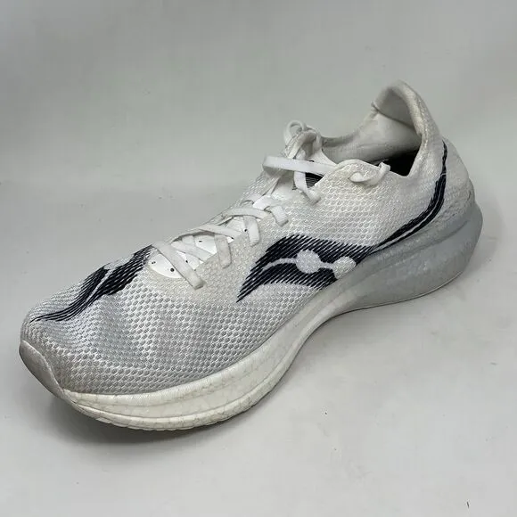 Saucony Endorphin Pro Plus Shoes Mens 13 White Mesh Lightweight Running Sneakers