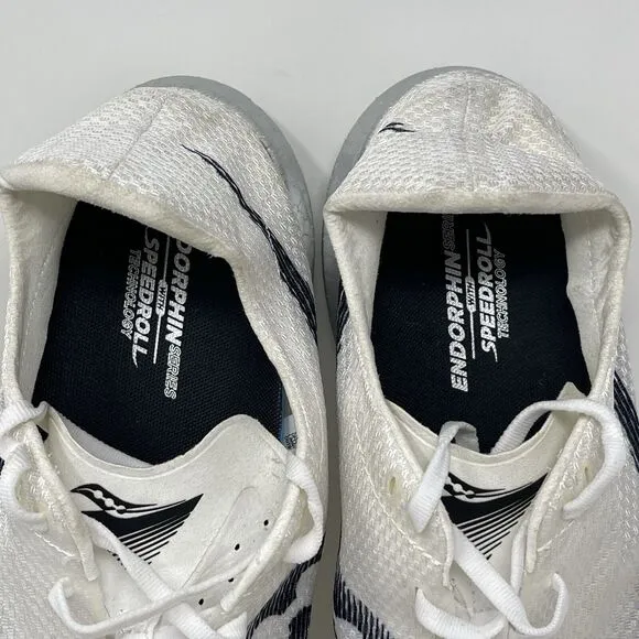 Saucony Endorphin Pro Plus Shoes Mens 13 White Mesh Lightweight Running Sneakers