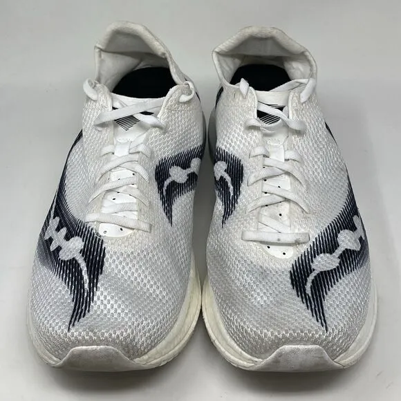 Saucony Endorphin Pro Plus Shoes Mens 13 White Mesh Lightweight Running Sneakers