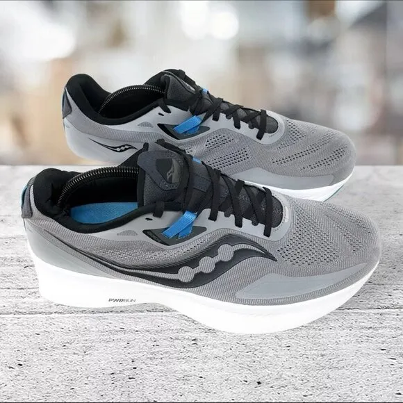 Saucony‎ Guide 15 Mens Size 12 Grey Black Athletic Running Shoes Style S20684-15