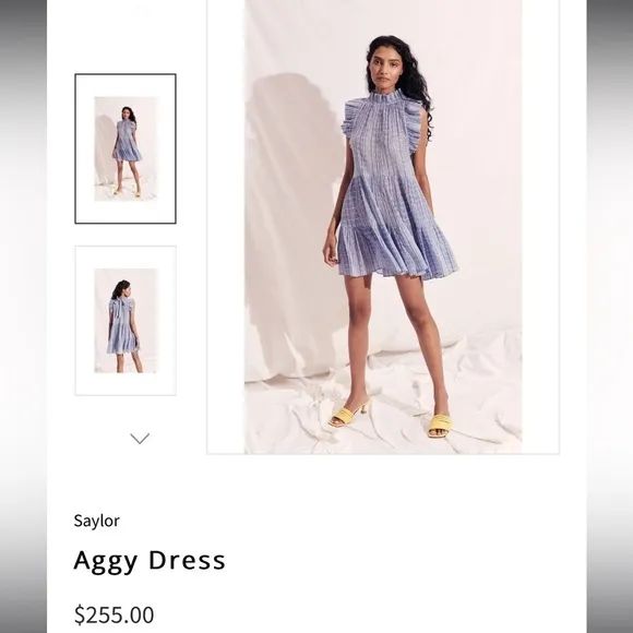 Saylor Aggy Blue Dress Size Small