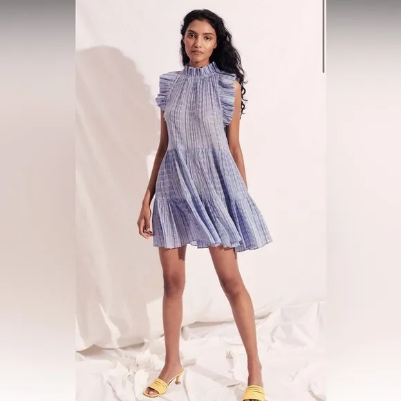 Saylor Aggy Blue Dress Size Small