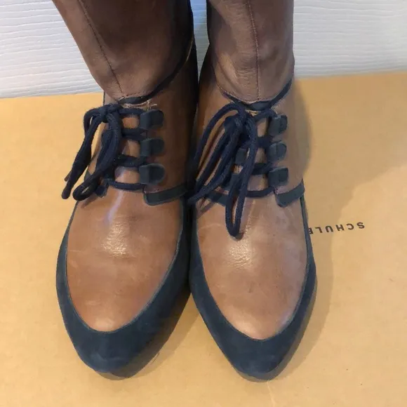 Schuler &amp; son Leather/Suede Low heel Boots