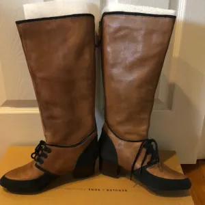Schuler &amp; son Leather/Suede Low heel Boots