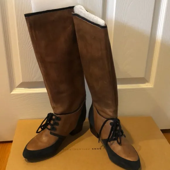Schuler &amp; son Leather/Suede Low heel Boots