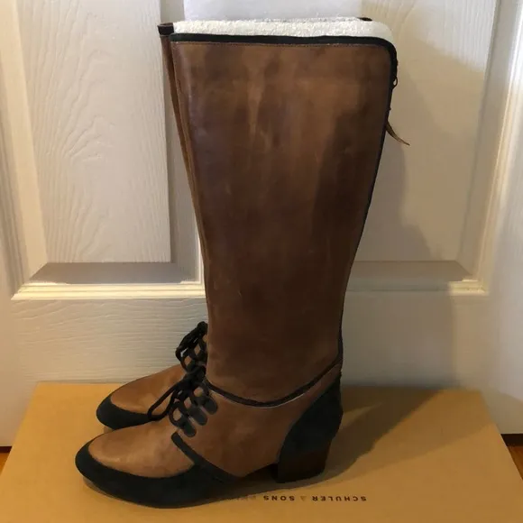 Schuler &amp; son Leather/Suede Low heel Boots