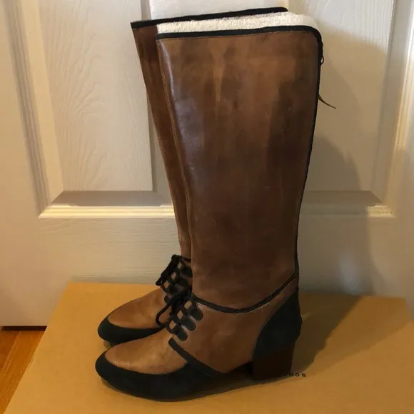 Schuler &amp; son Leather/Suede Low heel Boots