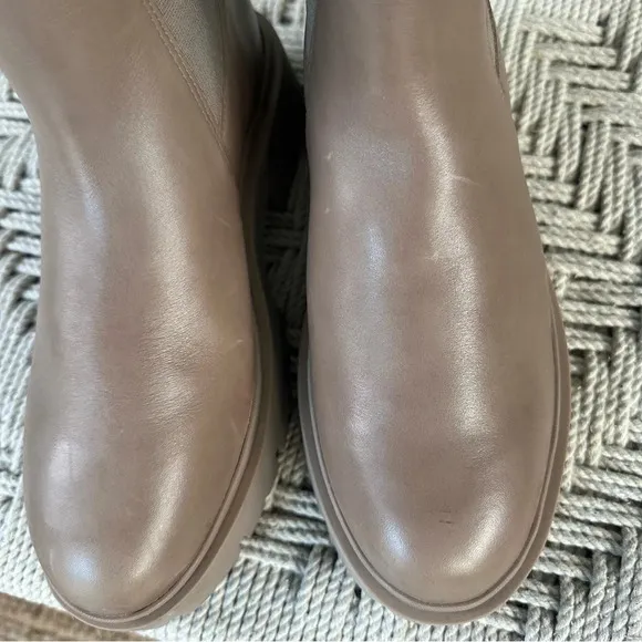Schutz Billie Casual Bootie casual moccacino tan faux leather boots