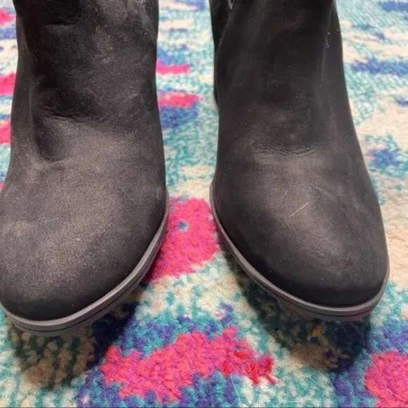 SCHUTZ Fabricia Chelsea Ankle Boot in Black Suede