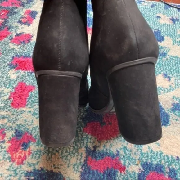 SCHUTZ Fabricia Chelsea Ankle Boot in Black Suede