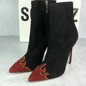 Schutz Lauan Ankle Boots Heels Black Booties