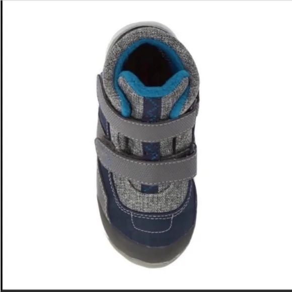 See Kai Run Atlas II Waterproof Insulated Snow Boots Shoes Boys Navy Gray NWT