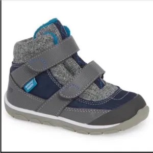 See Kai Run Atlas II Waterproof Insulated Snow Boots Shoes Boys Navy Gray NWT