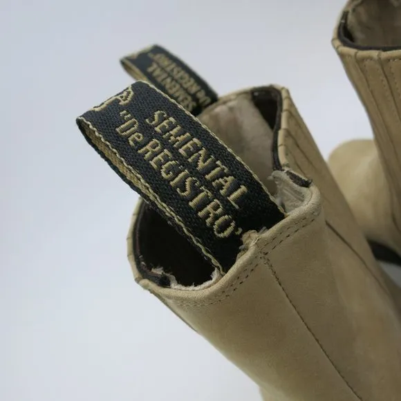 Semental de Registro Dirty Nubuck Leather Chelsea Boots Made in Mexico 28 9