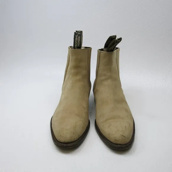 Semental de Registro Dirty Nubuck Leather Chelsea Boots Made in Mexico 28 9