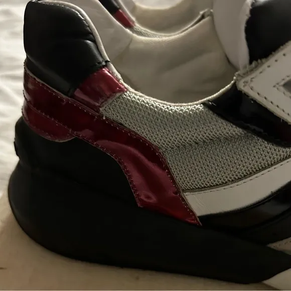 Serafini Italian fashion sneakers shoes US black Red Gray Size US 11 Eur 45 RARE
