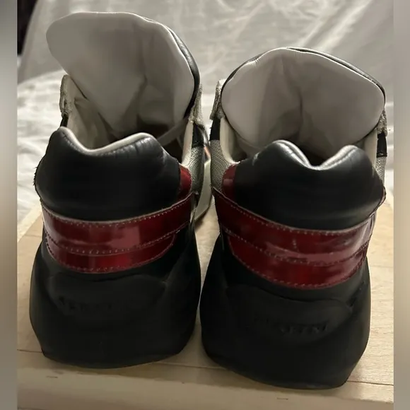 Serafini Italian fashion sneakers shoes US black Red Gray Size US 11 Eur 45 RARE