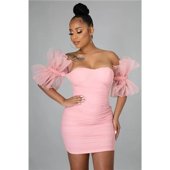 SEXY Bodycon Dress for Women Pink