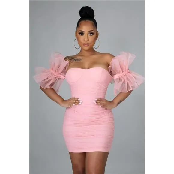SEXY Bodycon Dress for Women Pink