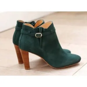 Sezane Green Suede Boots Sz. 39 (US 8)