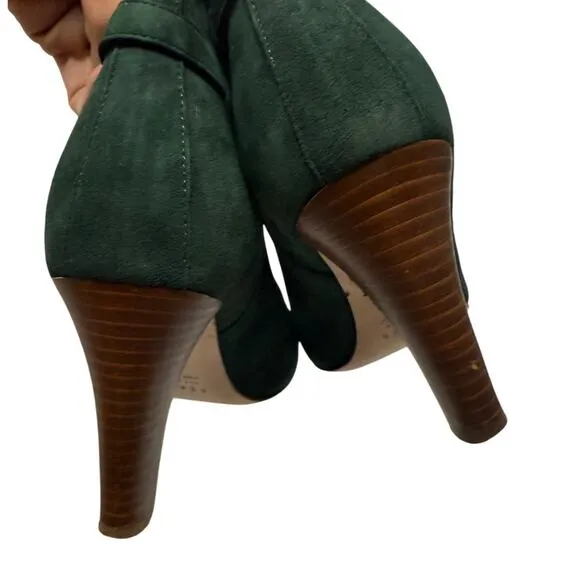 Sezane Green Suede Boots Sz. 39 (US 8)