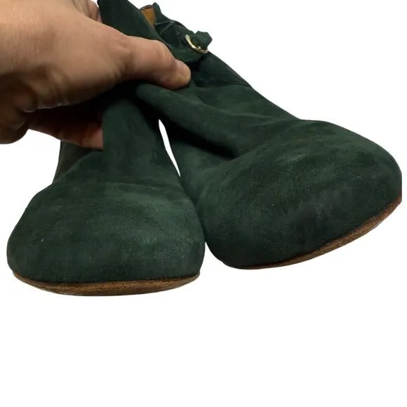 Sezane Green Suede Boots Sz. 39 (US 8)