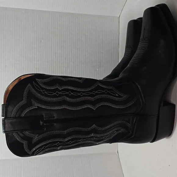 Size 10.5D Dan Post Boots Mens Wade Embroidered Square Toe Casual Boots Mid Calf