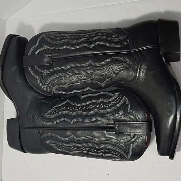 Size 10.5D Dan Post Boots Mens Wade Embroidered Square Toe Casual Boots Mid Calf