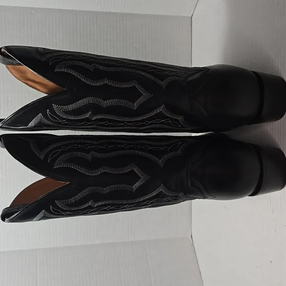 Size 10.5D Dan Post Boots Mens Wade Embroidered Square Toe Casual Boots Mid Calf