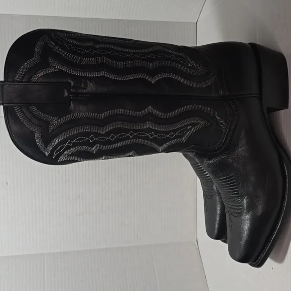 Size 10.5D Dan Post Boots Mens Wade Embroidered Square Toe Casual Boots Mid Calf