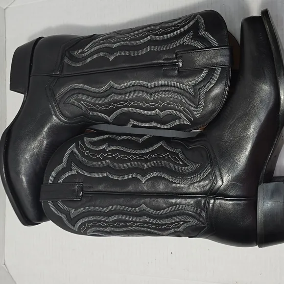 Size 10.5D Dan Post Boots Mens Wade Embroidered Square Toe Casual Boots Mid Calf