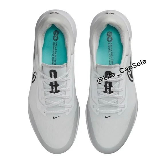 Size 7.5 Nike Air Zoom Infinity Tour Next% White Golf Shoes Men's DC5221-105US