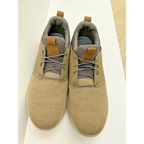 Skechers Delson Camben SN65474 Bungee Shoes Mens Size 13 Tan