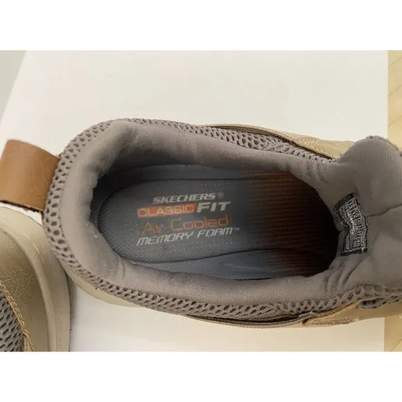 Skechers Delson Camben SN65474 Bungee Shoes Mens Size 13 Tan