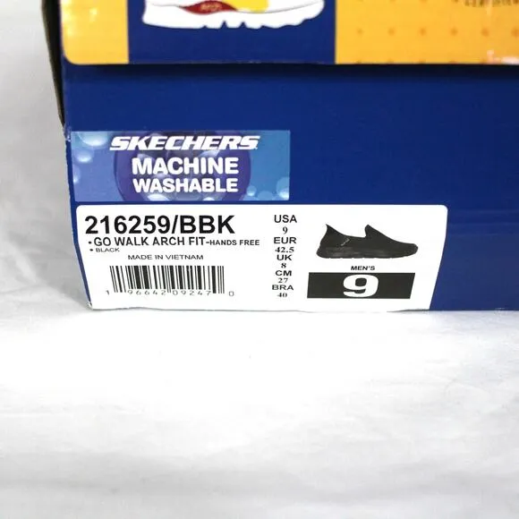 Skechers Men's Performance GO Walk Arch Fit Hands Free Slip-ins Shoes Size 9 NIB