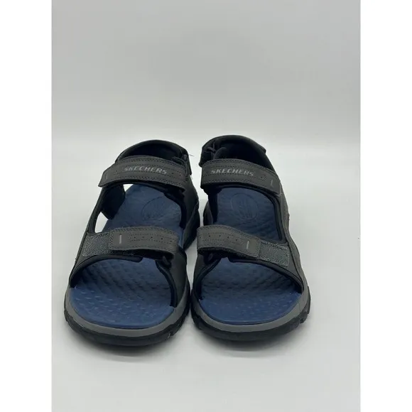 Skechers Sandals Mens 13 Vegan Tresman Garo Grey Relaxed Strappy Hiking 204105