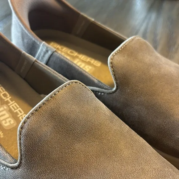 Skechers Slip-ins: On-the-GO Flex -taupe hands free  vegan leather shoes 8