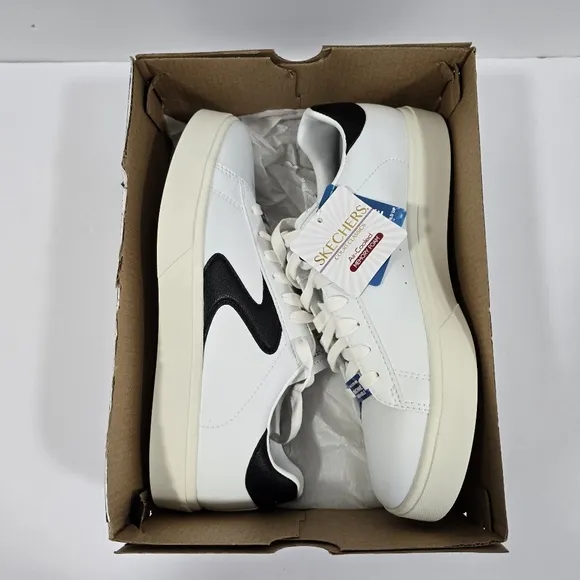 Skechers Womens Eden LX Royal White and Black Sneakers Size: 8.5