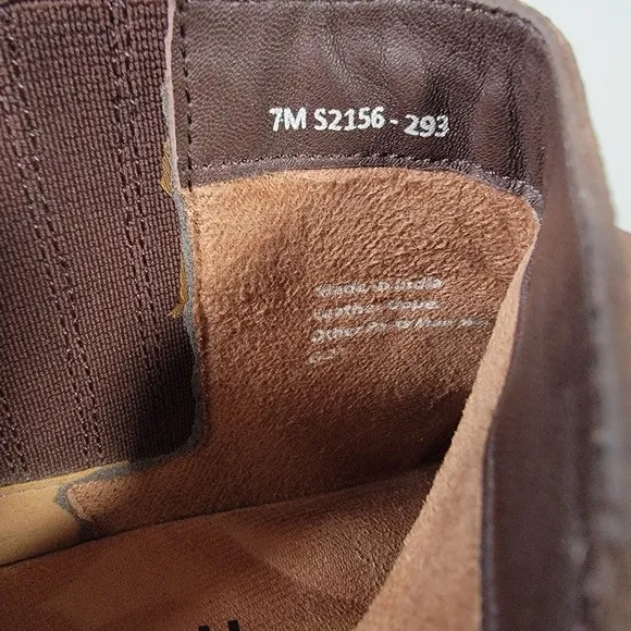 SoftWalk® Ramona Ankle Boot Brown Leather Women Size 7