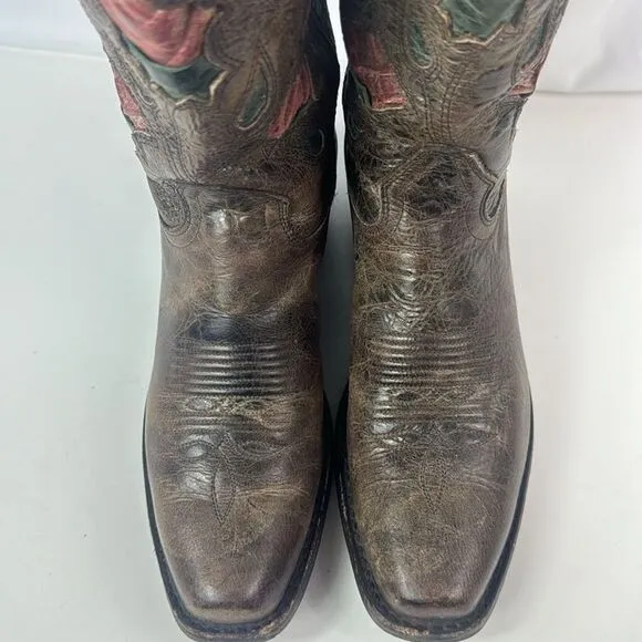 Sonora Aliyah Leather Cowboy Women's Boots Size 8