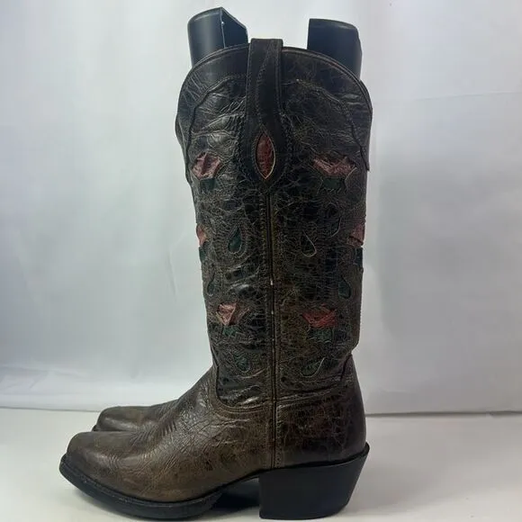 Sonora Aliyah Leather Cowboy Women's Boots Size 8