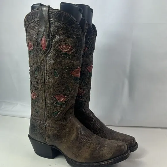 Sonora Aliyah Leather Cowboy Women's Boots Size 8