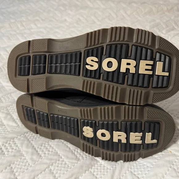 Sorel Black Ankle Boots Winter Snow Insulated Men Size 9 Woman 10.5 Warm