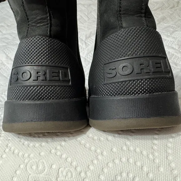 Sorel Black Ankle Boots Winter Snow Insulated Men Size 9 Woman 10.5 Warm
