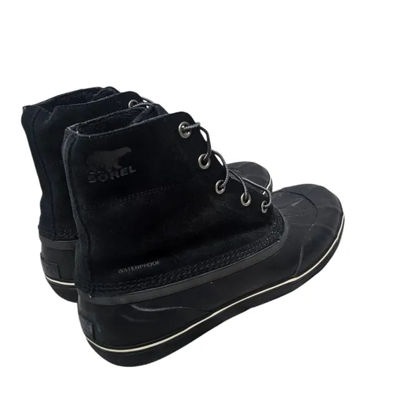 Sorel Cheyanne Metro Lace Up Black Waterproof Insulated Winter Boots Size 14 Men