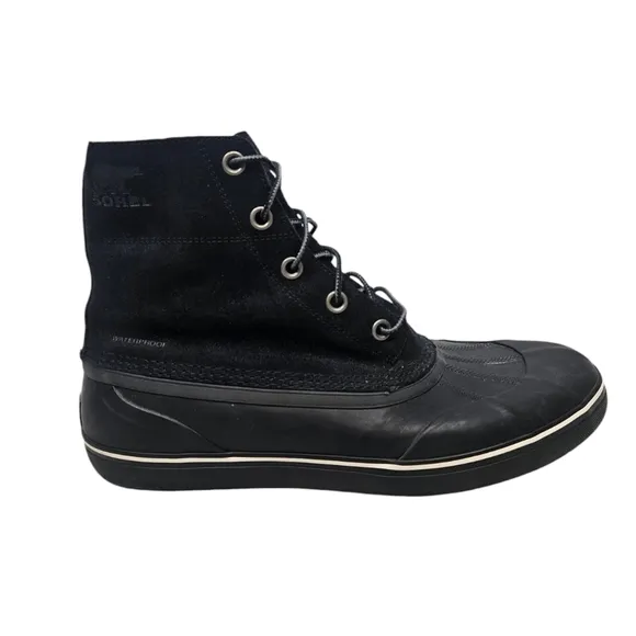 Sorel Cheyanne Metro Lace Up Black Waterproof Insulated Winter Boots Size 14 Men