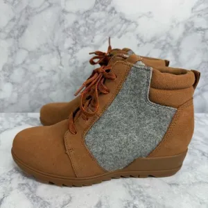 Sorel Evie Women’s Boots Size 9 Waterproof Wedge Suede NEW #K751