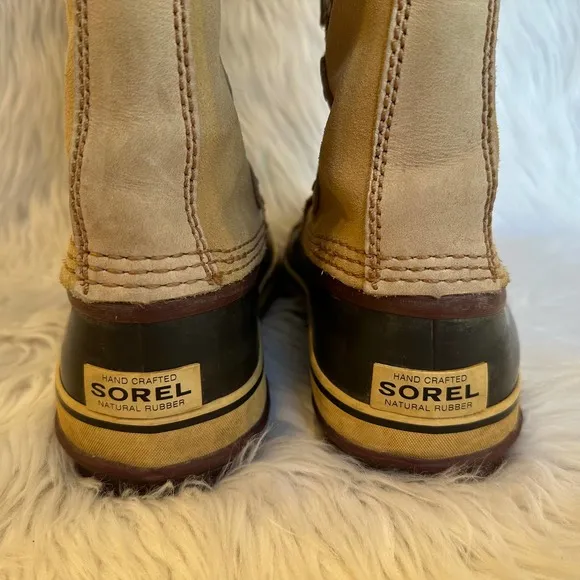 SOREL Joan of Arctic Leather Faux Fur Waterproof Knee High Winter Boots, NL1540